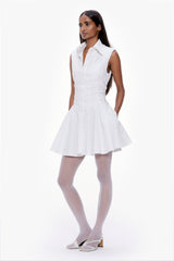 Godet Mini Shirt Dress