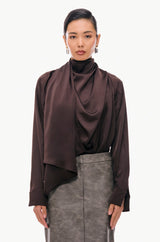 Draped Scarf Top