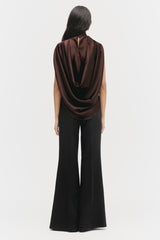 Draped Cowl Flared Set