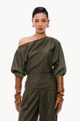 Draped Off-Shoulder Blouse