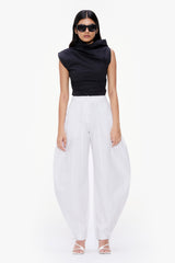 Panelled Barrel-Leg Trousers