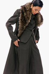 Espresso Pinstripe Three-Piece Suit