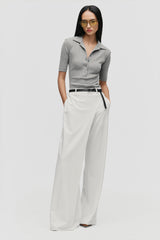 Sculpted Rib Polo Top