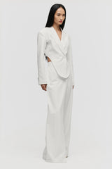 Tail-Hem Tuxedo Blazer