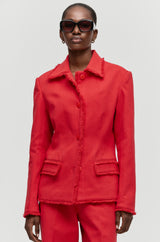 Frayed Point Collar Jacket