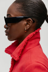 Frayed Point Collar Jacket