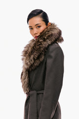 Espresso Pinstripe Longline Suit