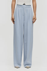 Wide-leg Pleated Trousers