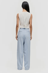 Wide-leg Pleated Trousers