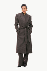 Espresso Pinstripe Three-Piece Suit
