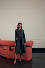 Signature Pinstripe 3 Piece Skirt Suit
