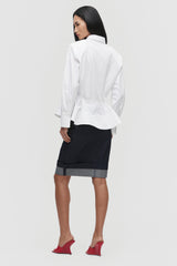 Tailored Peplum Turn Up Set