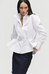 Tailored Peplum Turn Up Set