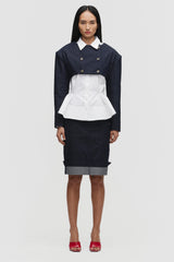 Tailored Peplum Turn Up Set