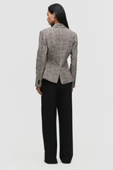 Double-Breasted Short Blazer