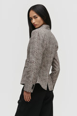 Double-Breasted Short Blazer