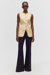 Cutaway Linen Waistcoat