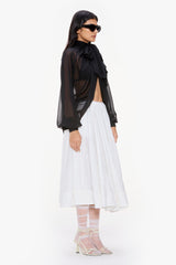 Draped Chiffon Blouse