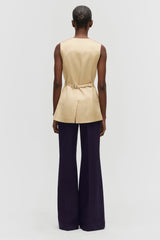 Cutaway Linen Waistcoat