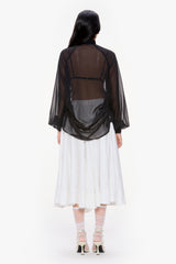 Draped Chiffon Blouse