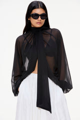 Draped Chiffon Blouse