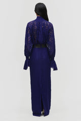 Belted Lace Column Skirt