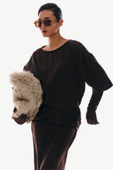 Oversized Fur Clutch