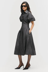 Flared Panelled Midi Dress