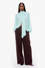 Draped Chiffon Blouse