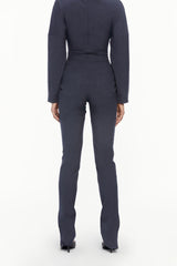 Slim Fit Zippered Trousers