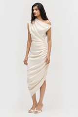 Draped Oblique Dress
