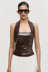 Pleated Halter Top