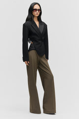 Twist Waist Tuxedo Suit