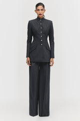Sculptural High Collar Blazer