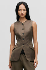 Cutaway Linen Waistcoat