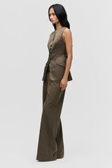 Cutaway Linen Waistcoat