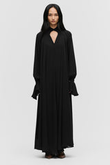 Smocked Chiffon Maxi Dress