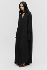 Smocked Chiffon Maxi Dress