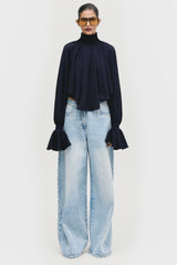 Smocked Denim Set