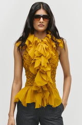 Smocked Cascade Top