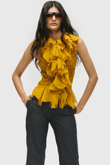 Smocked Cascade Top