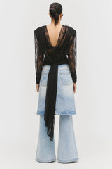 Draped Tie Blouse