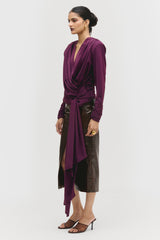 Draped Tie Blouse