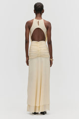 Open Back Gathered Dress