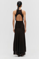 Open Back Gathered Dress