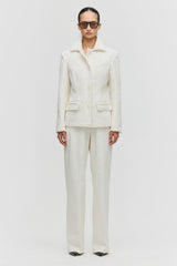 Frayed Point Collar Jacket