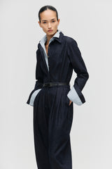 Layered Denim Jumpsuit