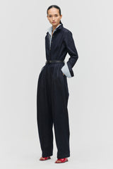 Layered Denim Jumpsuit