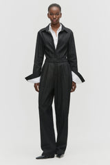 Layered Denim Jumpsuit