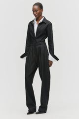 Layered Denim Jumpsuit